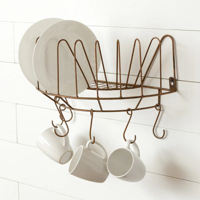 Hanging Metal Plate Holder With Hooks