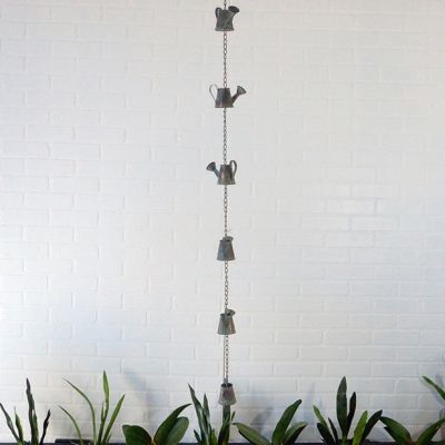 Hanging Rain Chain With Watering Cans