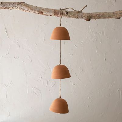Hanging Tiered Terracotta Bell Decor