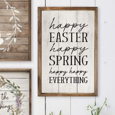 Happy Easter Happy Spring Framed Wall Art