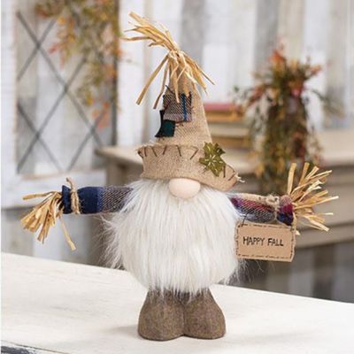Happy Fall Tabletop Gnome Scarecrow