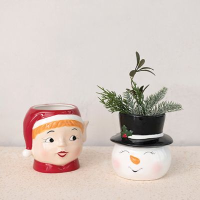 Happy Holiday Stoneware Container