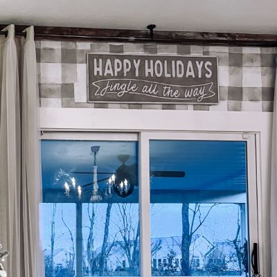Happy Holidays Large Rustic Metal Sign