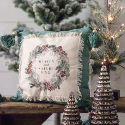 Heaven and Nature Sing Christmas Accent Pillow