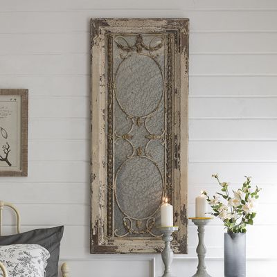 Heavily Distressed Antique Style Mirror
