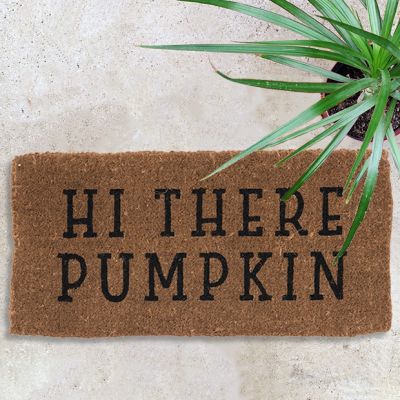 Hi There Pumpkin Natural Coir Doormat