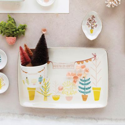 Holiday Accents Stoneware Platter