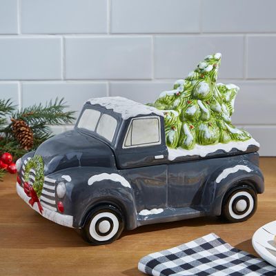 Holiday Accents Tree Truck Cookie Jar