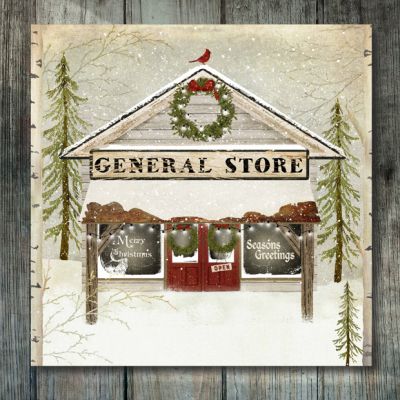 Holiday General Store Wrapped Canvas Wall Art
