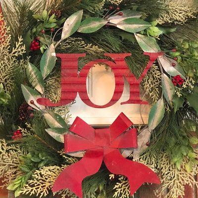 Holiday Joy Metal Wreath