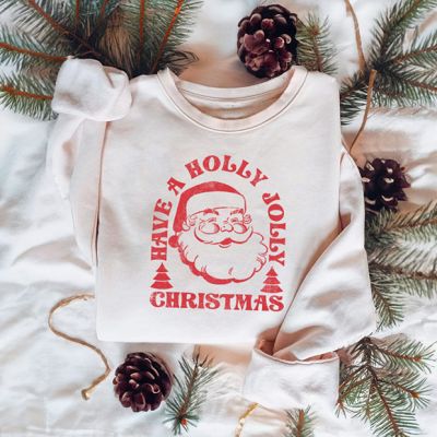 Holly Jolly Santa Sand Sweatshirt