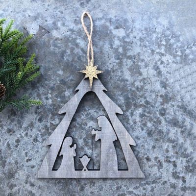 Holy Family Tree Creche Ornament Set of 3