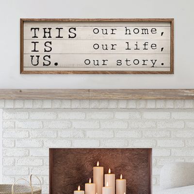 Home Life Story Us Framed Wall Sign