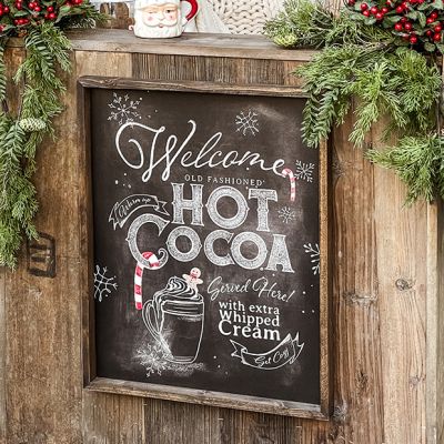 Hot Cocoa Farmhouse Chalkboard Sign