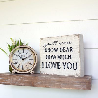 How Much I Love You Wood Table Sign