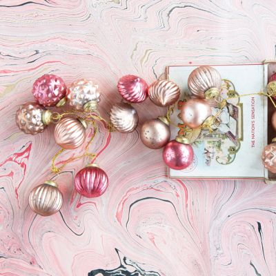 Hues of Pink Glass Ornament Garland