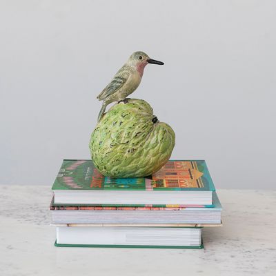 Hummingbird on Fruit Tabletop Figurine