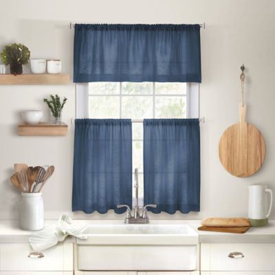 Indigo Tier and Valance Curtain Collection