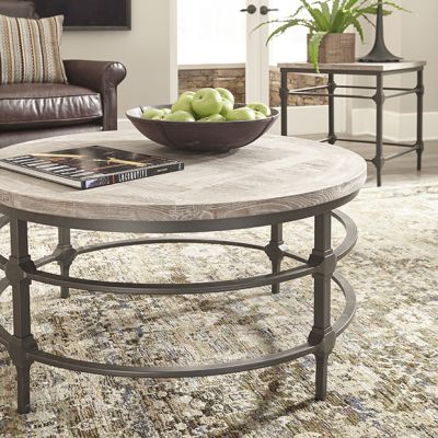 Industrial Chic Round Coffee Table