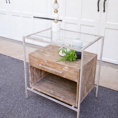 Industrial Farmhouse Chest Accent Table