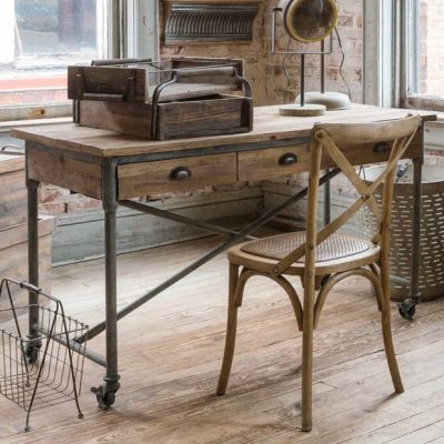 Industrial Farmhouse Rolling Desk