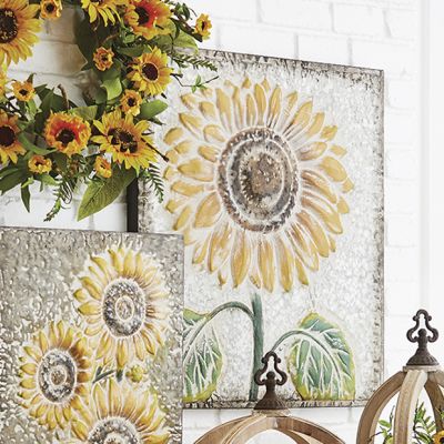 Iron Bloom Sunflower Wall Art
