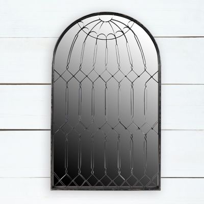 Iron Cage Arched Decorative Mirror