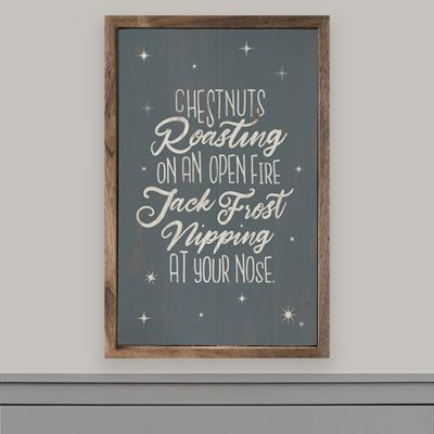 Jack Frost Gray Framed Wall Sign