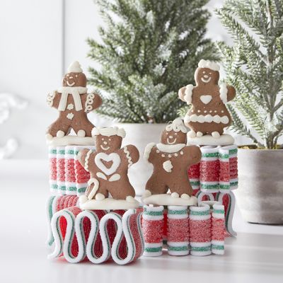 Jolly Gingerbread Cookie Ornaments Set of 6