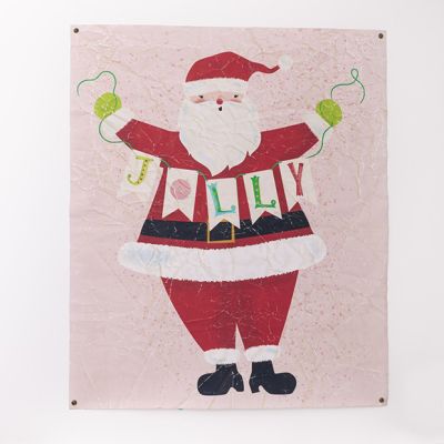 Jolly Santa Paper Wall Art