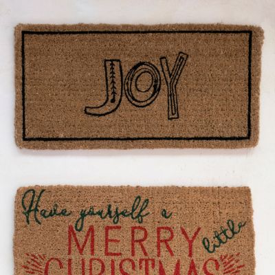 Joy Natural Coir Holiday Doormat