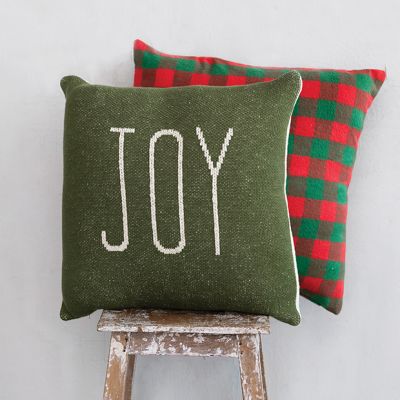 Joy Noel Two Sided Holiday Accent Pillow