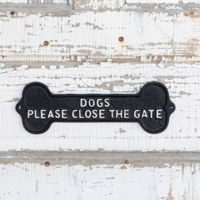 Keep Gate Closed Sign Dog Warning