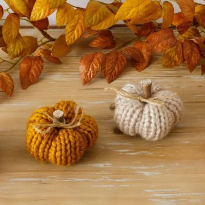 Knitted Mini Pumpkin Set of 4