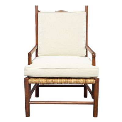 Ladder Back Cushioned Lounge Chair