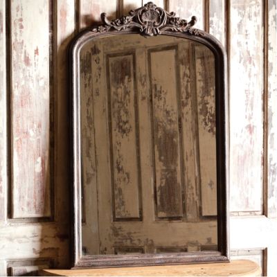 Large Antique Style Wood Framed Mirror