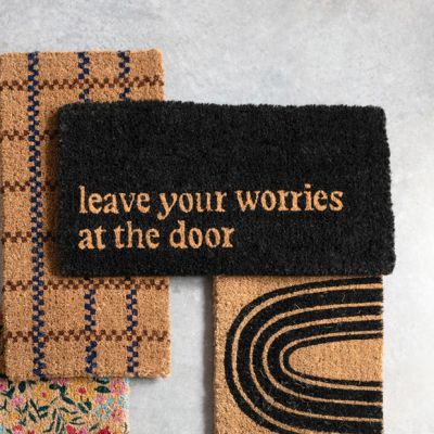 Leave Your Worries At The Door Coir Doormat