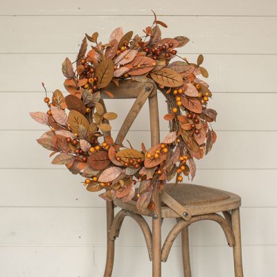 Leaves and Berries of Fall Decorative Wreath