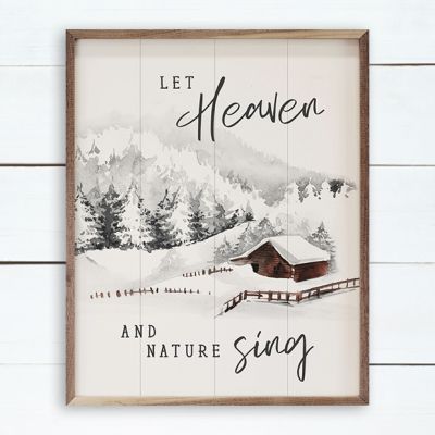 Let Heaven and Nature Sing Cabin White Wall Decor