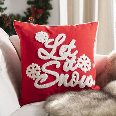 Let It Snow Bright Accent Pillow