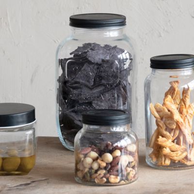 Lidded Glass Storage Jar
