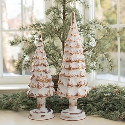 Lighted Glass Vintage Inspired Christmas Tree Set of 2