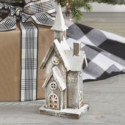 Lighted Wood Village House 15 Inch