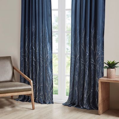 Lined Faux Silk Curtain Panel