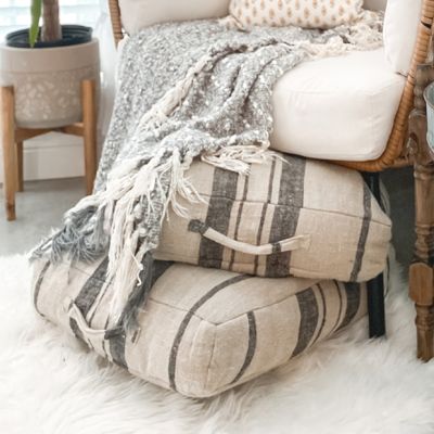 Linen Stripe Floor Cushion
