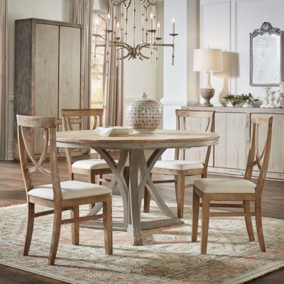 Linen Upholstered Chic Farmhouse Dining Chair Set of 2