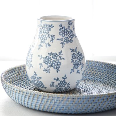 Little Blue Florals Ceramic Vase