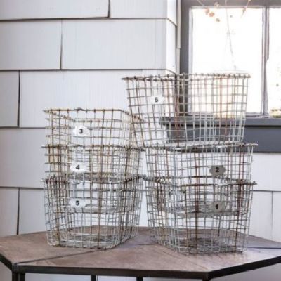 Locker Crate Wire Baskets Set of 6