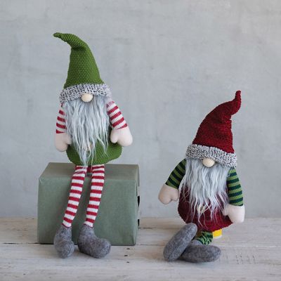 Long Legged Holiday Gnome Bottle Toppers Set of 2