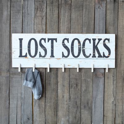 Lost Socks Clothes Pin Laundry Sign